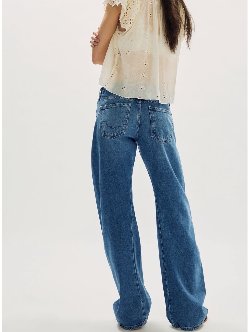 Free People Relaxed Boyfriend Jeans in Medium Blue - Picture 4 of 6